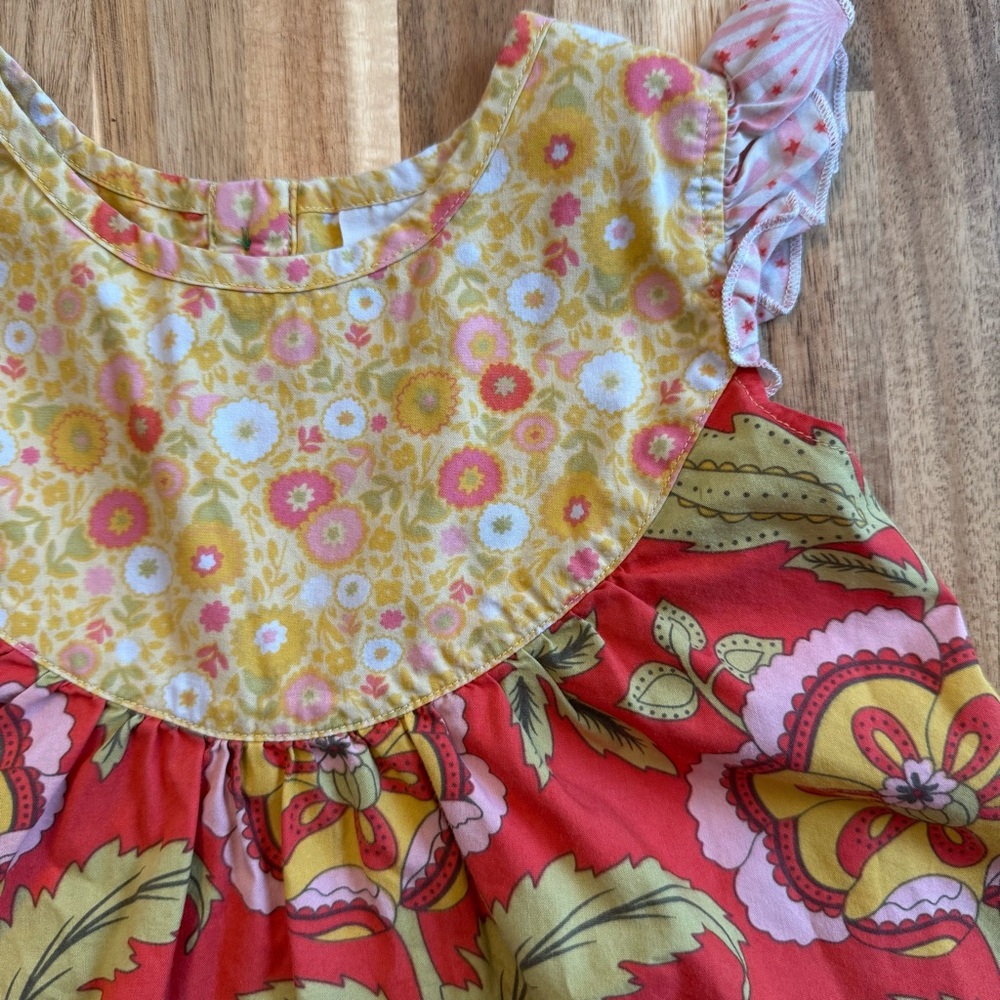 Matilda Jane Serendipity Girls Floral Ruffle Dress Red Yellow Size 2‎ D1138 - Picture 4 of 7